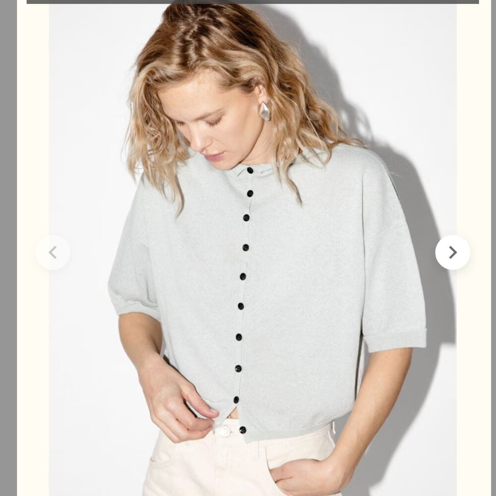 James Street Co. Gauze Peri Cardigan - Scale Grey